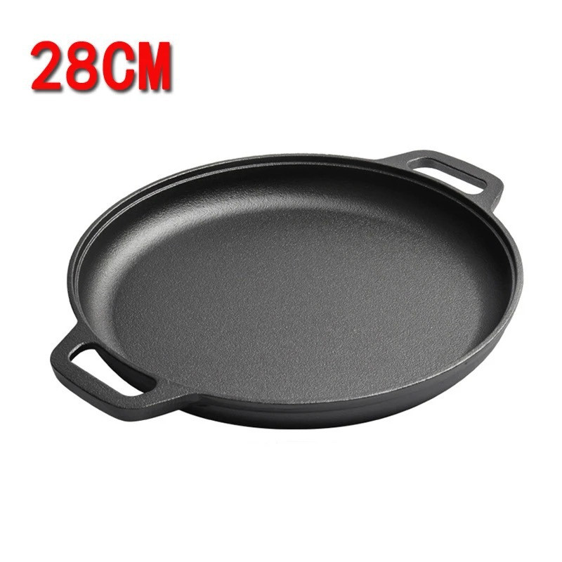 Pre-Seasoned Heavy-Duty Cast Iron Skillet – Non-Stick Pizza Pan & Griddle