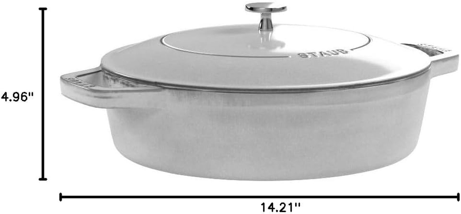 Graphite-Grey 28cm Cast Iron Chistera – Durable and Stylish Cookware