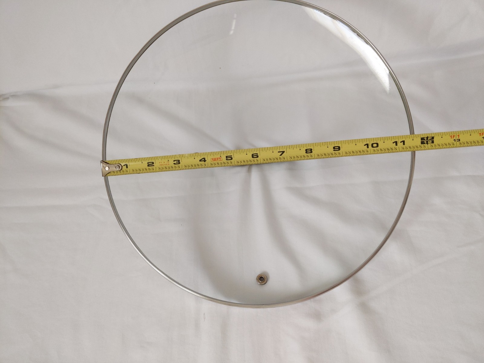 Glass Pot Pan Saucepan Lid Replacement Round Rim: 11.5 in Large Cookware Glass