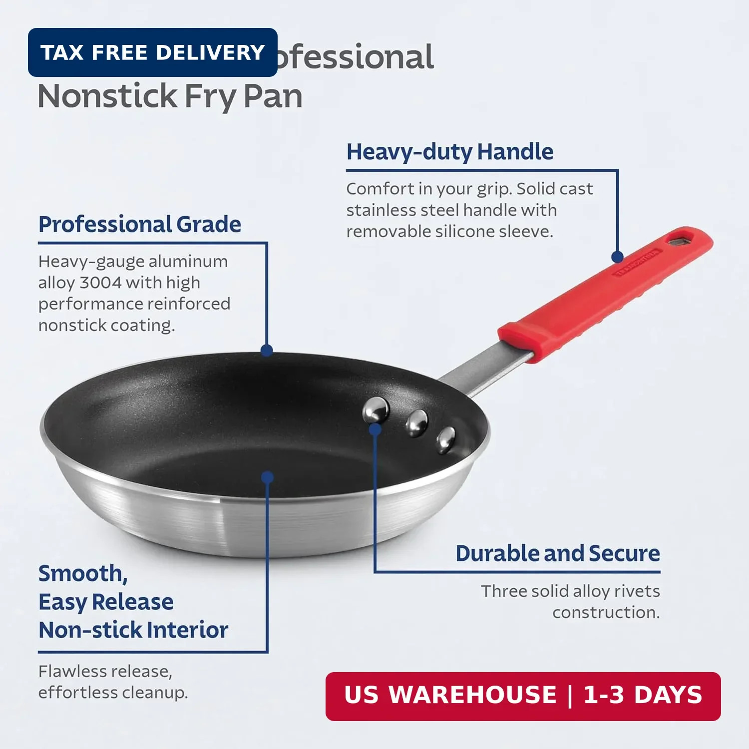 Tramontina Professional 8-Inch Non Stick Small Frying Pan, Heavy-Gauge Aluminum