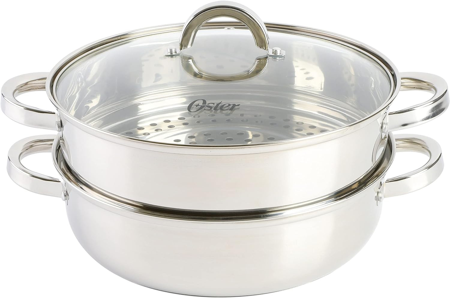 Sartén de acero inoxidable Sangerfield 11″, con vaporera y tapa