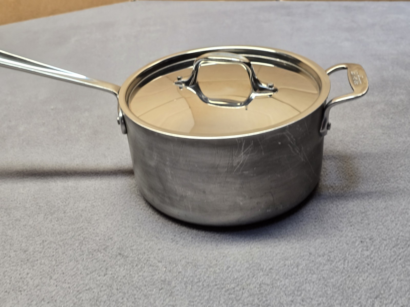 Vintage All Clad Master Chef 2 Stainless Steel 3-1/2 Qt Sauce Pan And Lid