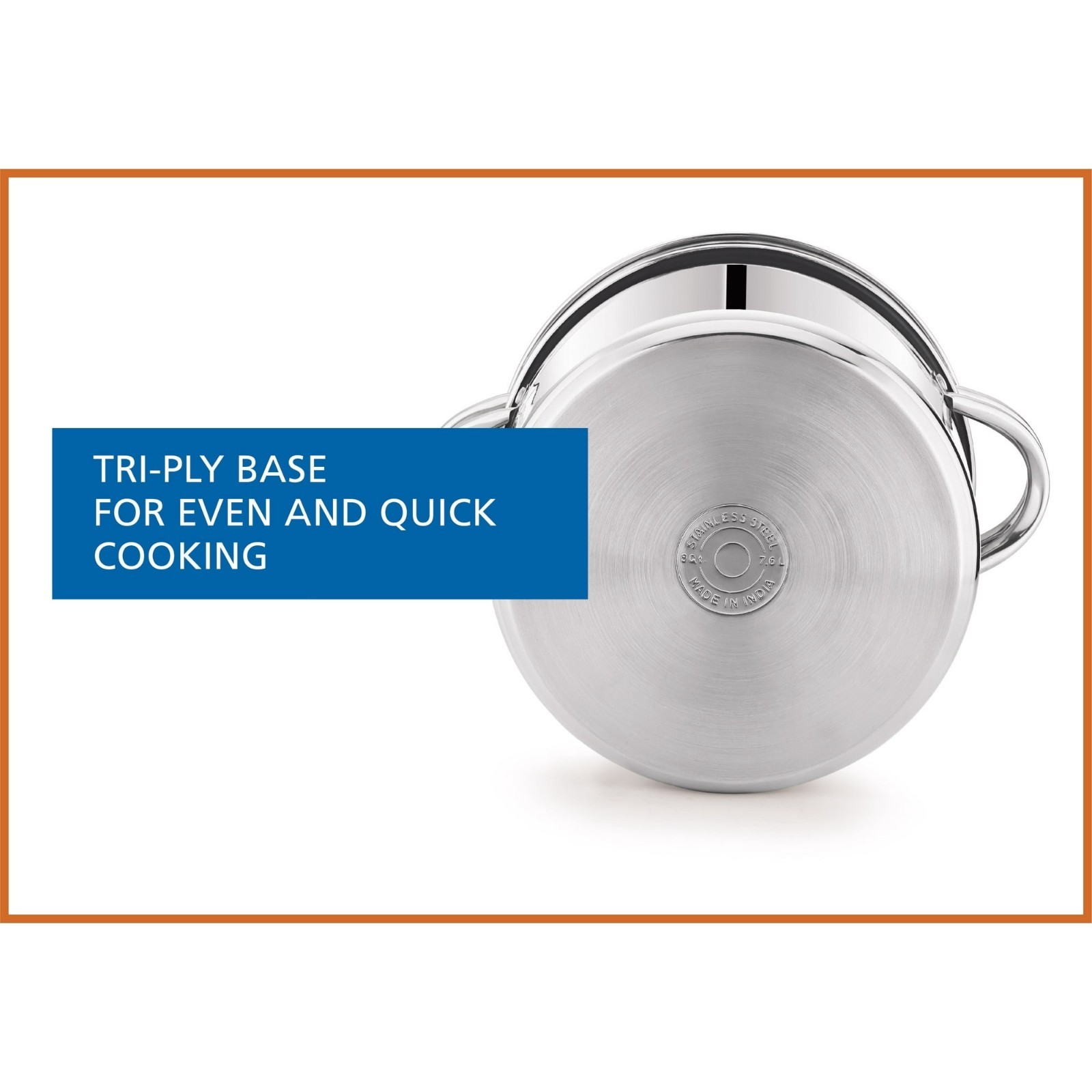 Multi-Cooker Set with Lid, 8 Qt Pasta Steam Pot, Stainless Steel, Steamer Basket