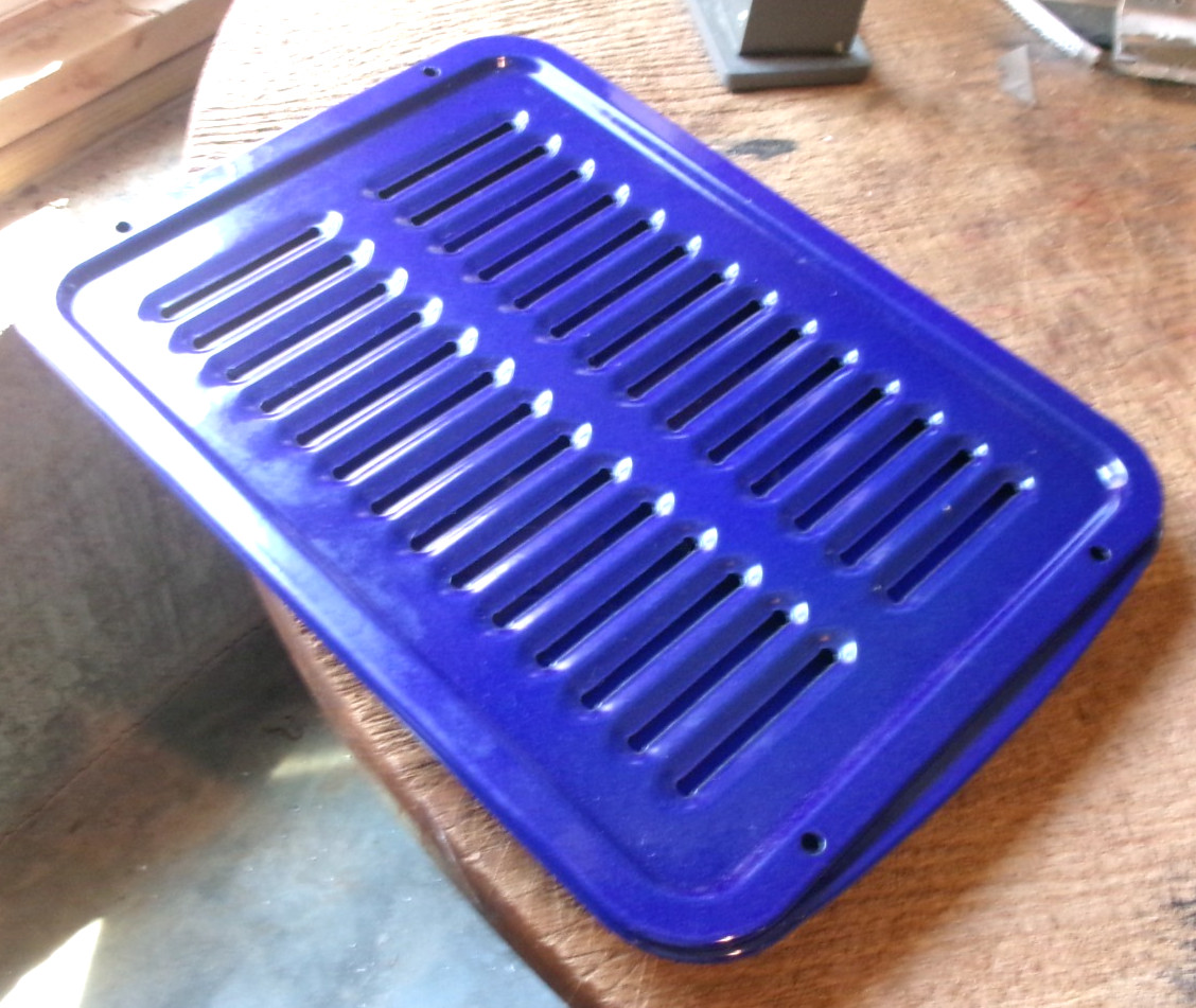 2-Piece Enameled Broiler Pan blue 17 1/4 x 12 3/4