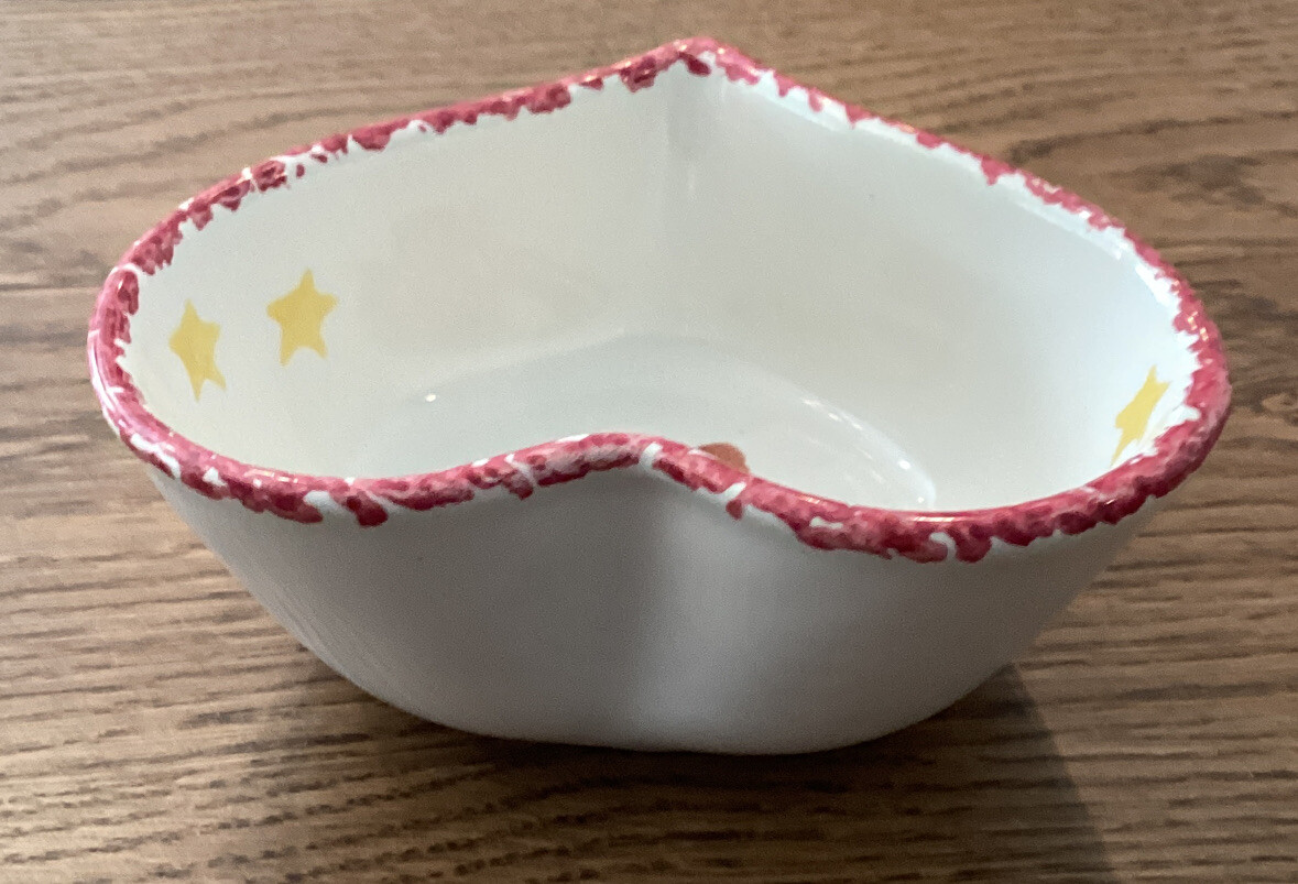 Chaparral Heart Shaped Stoneware Christmas Baking Dish Bowl 5.5″ X 4.5″ X 2″ USA