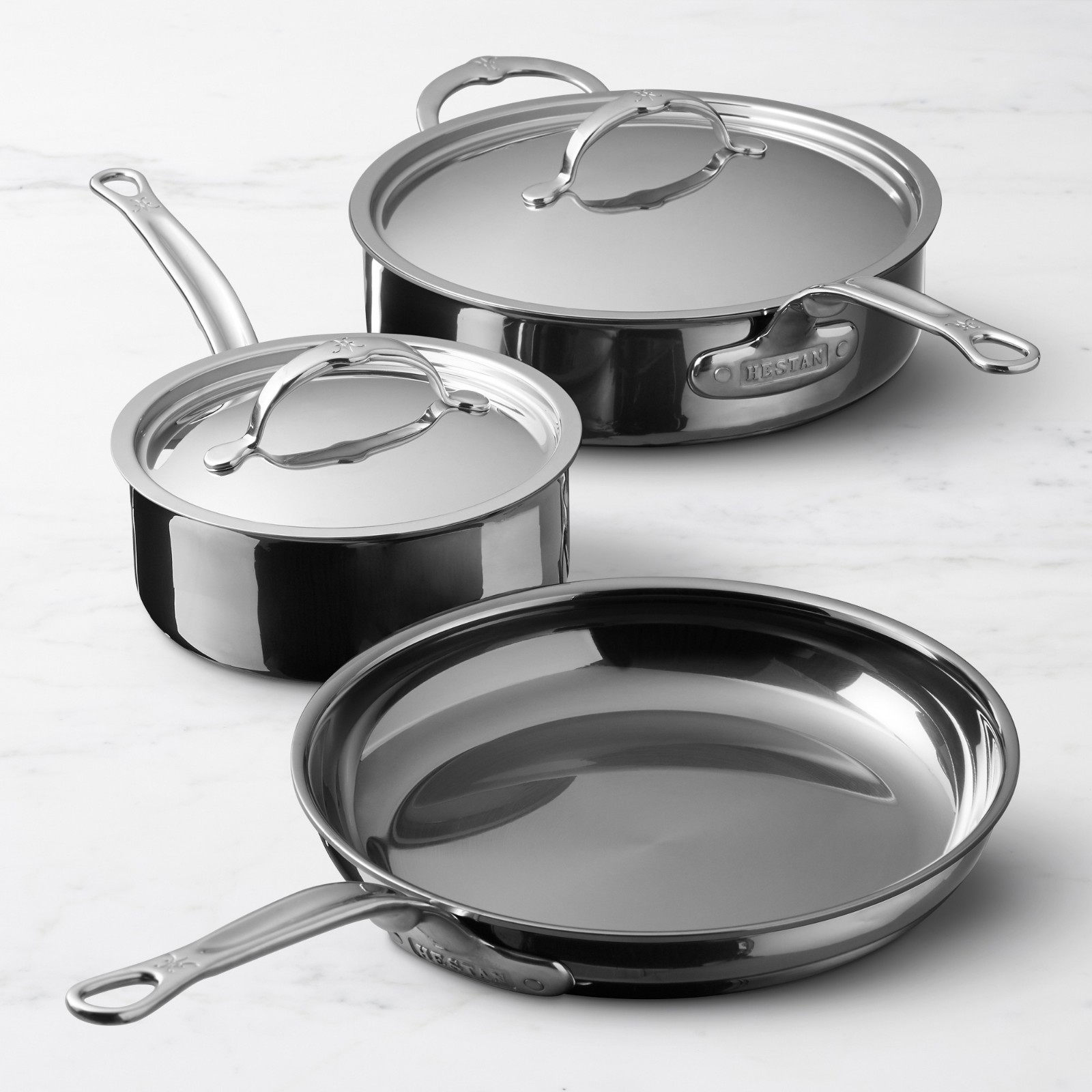 Hestan NanoBond® Titanium Stainless-Steel 5-Piece Cookware Set, Ships Free from