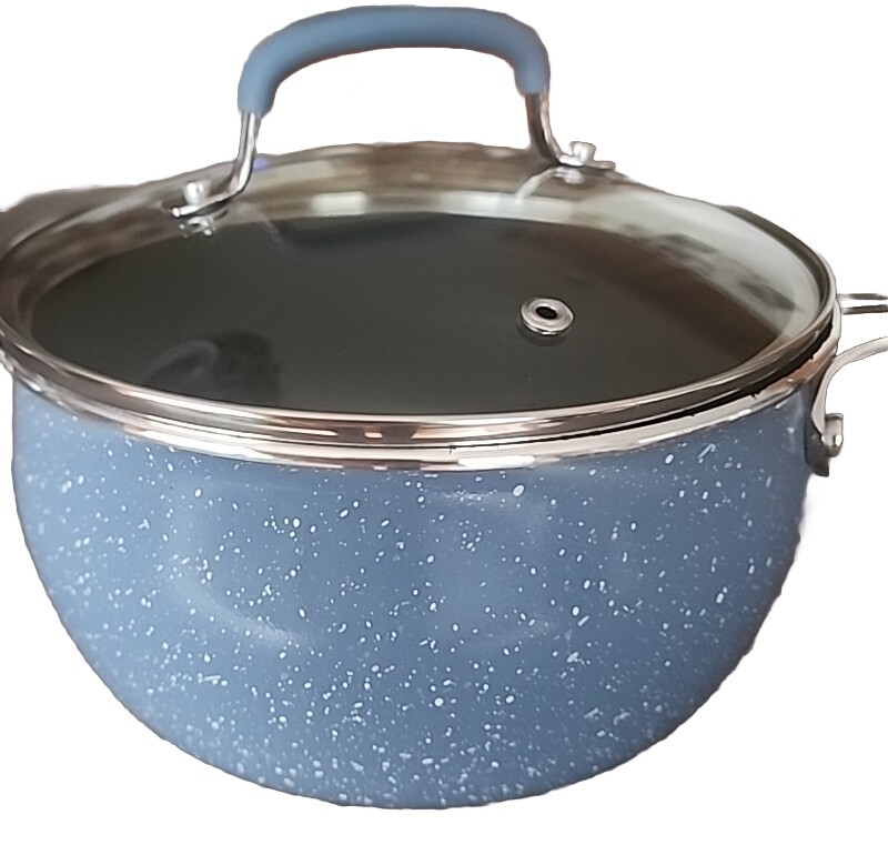 Pioneer Woman ~ KEEPSAKE BLUE SPECKLE ~ 2.5 Qt. ~ Nonstick ~ Saucepan w/Lid