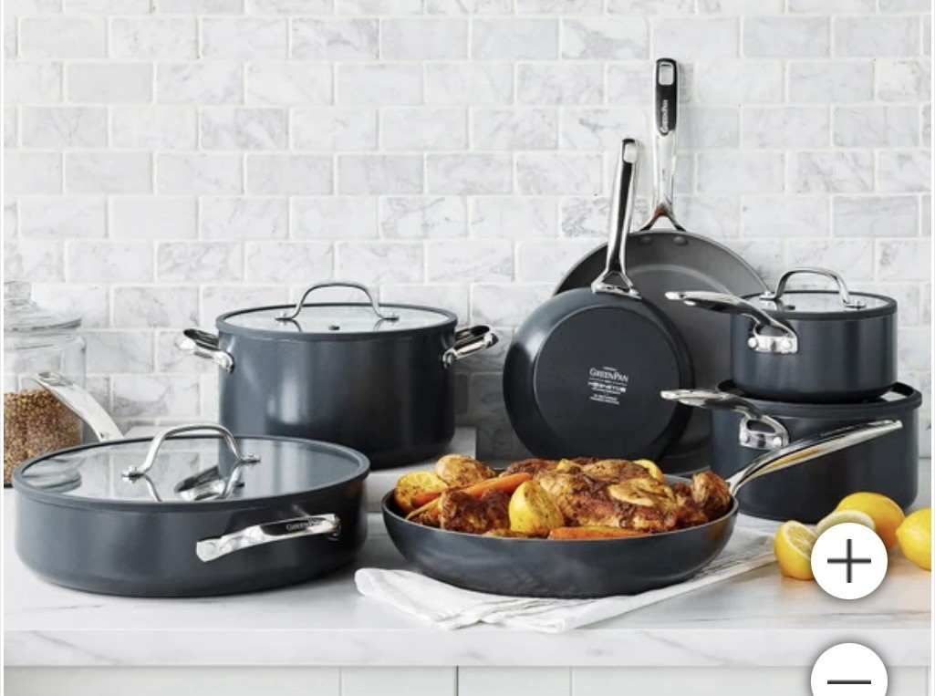 Green Pan Eras 11 Piece Cookware Set New Open Box Ceramic Nonstick