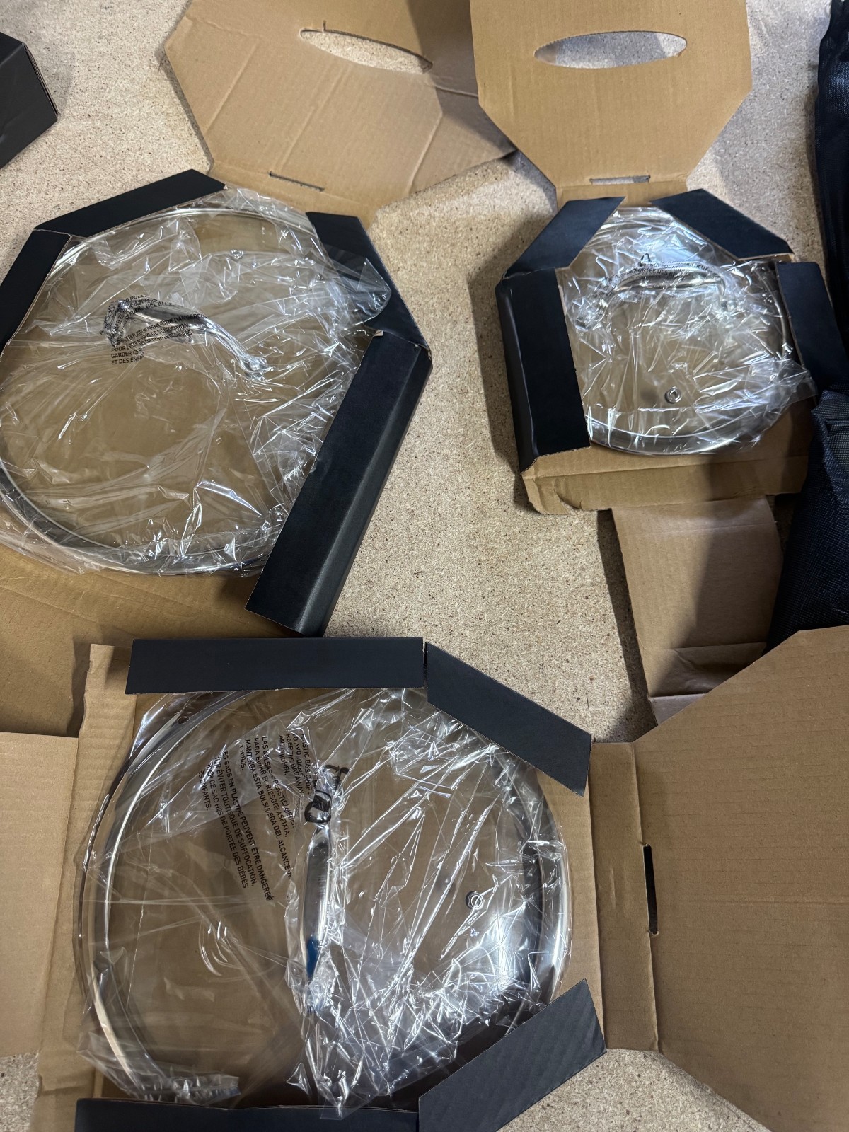 HexClad Hybrid 7-Piece Cookware Fry Pan Set 8” 10” 12” Inch W/ Lids & 12” Wok