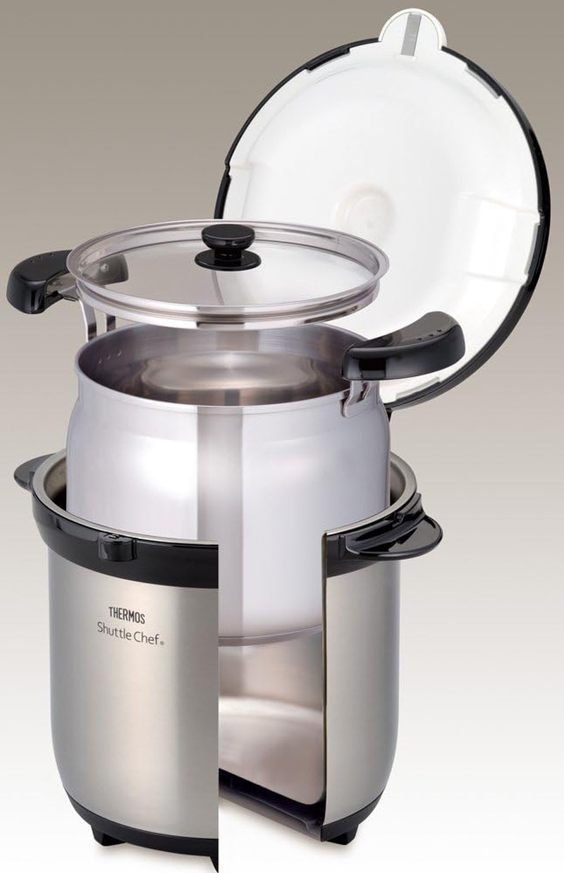 Vacuum Insulated 4.5L Cooker Shuttle Chef – Clear Stainless Steel (Japan)