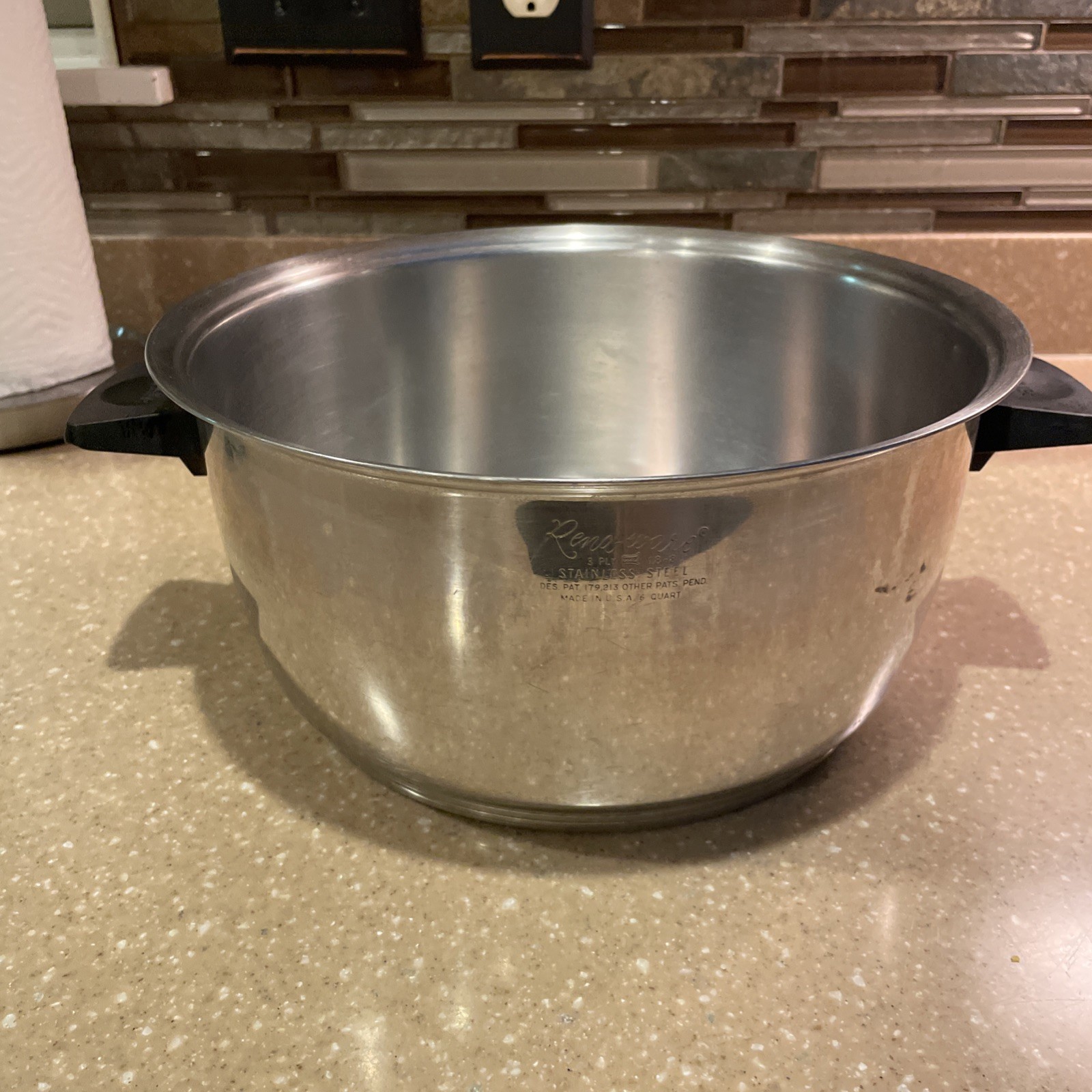 A1 3 PLY 18/8 SS RENA WARE 6 QT STOCK POT 10” DUTCH OVEN PAN No Lid