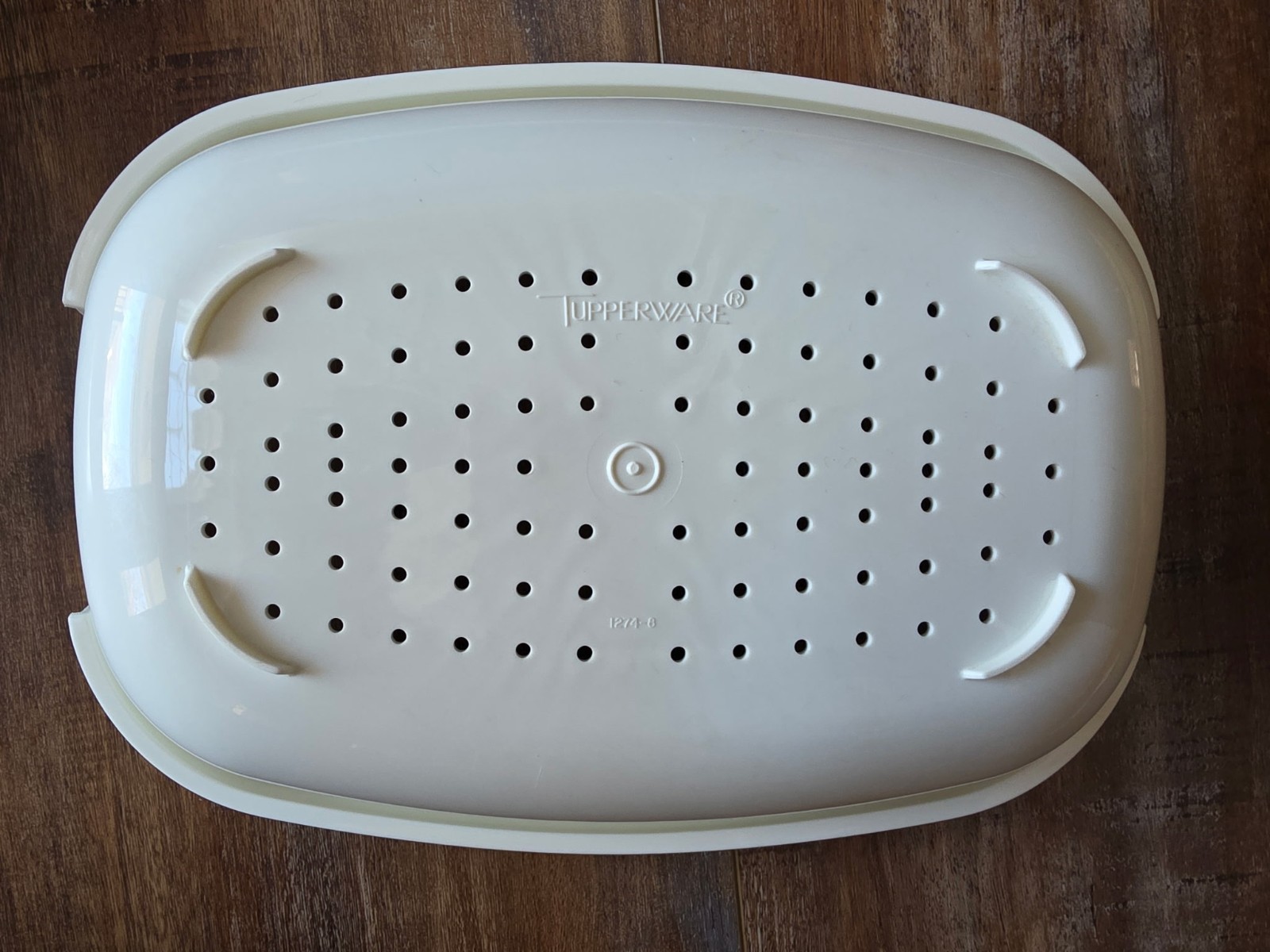 Vtg Tupperware Microwave Vegetable Rice Steamer 3 Piece Harvest Gold 1273-5