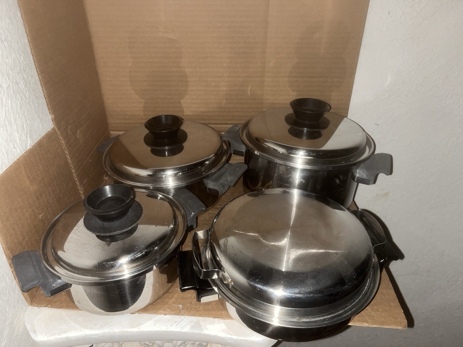 Vintage Royal Queen 1Qt/2Qt/3Qt 6” Stock Pot Multi Core 3 ply Stainless Steel