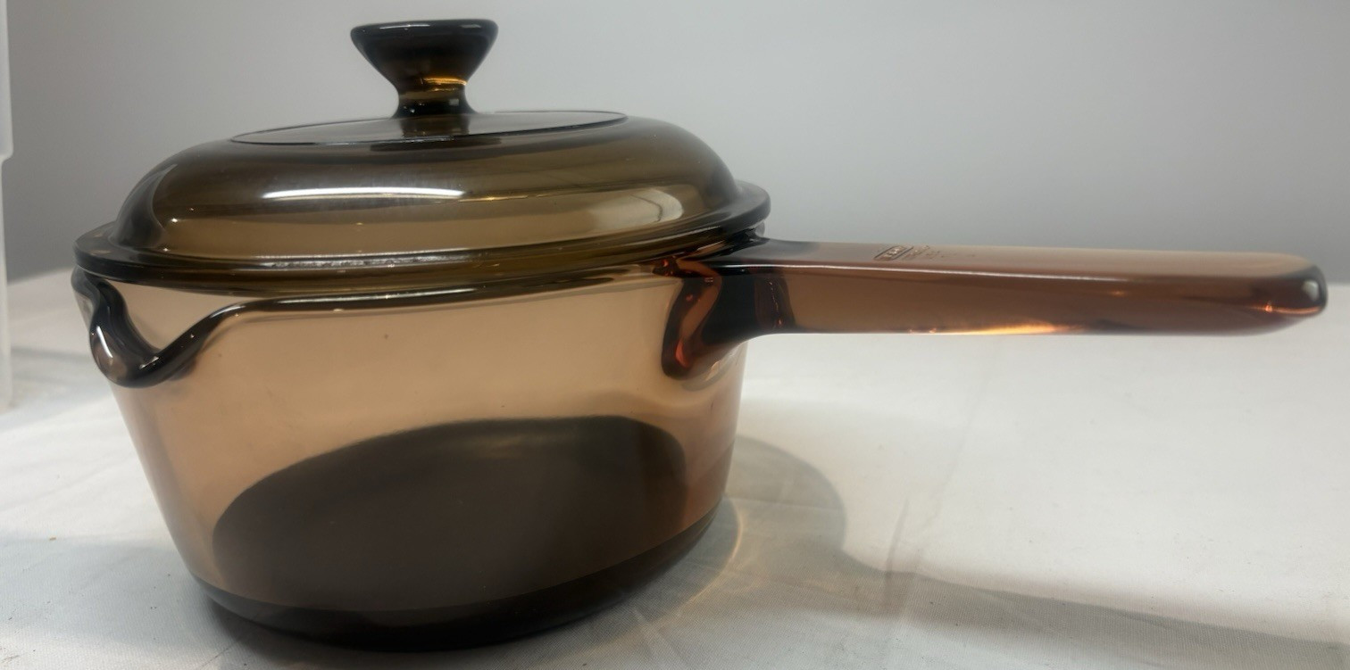 Corning Vision Amber Saucepan 1L Pour Spout W/Lid V-1-C