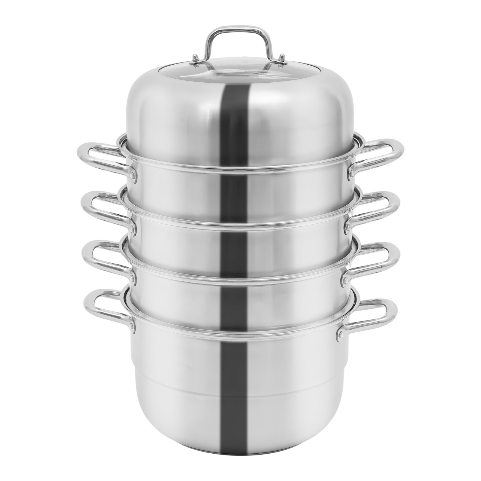 32.5cm 5 Tier Stainless Steel Steam Cooker Steamer Pan Cook Pot Set kitchen