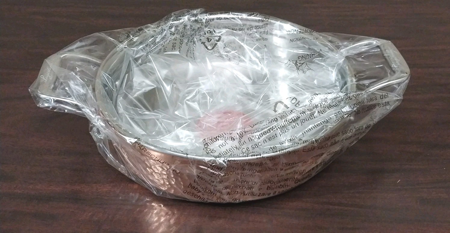 Lagostina MARTELLATA HAMMERED COPPER 3Qt Covered Casserole New Open Box 📦