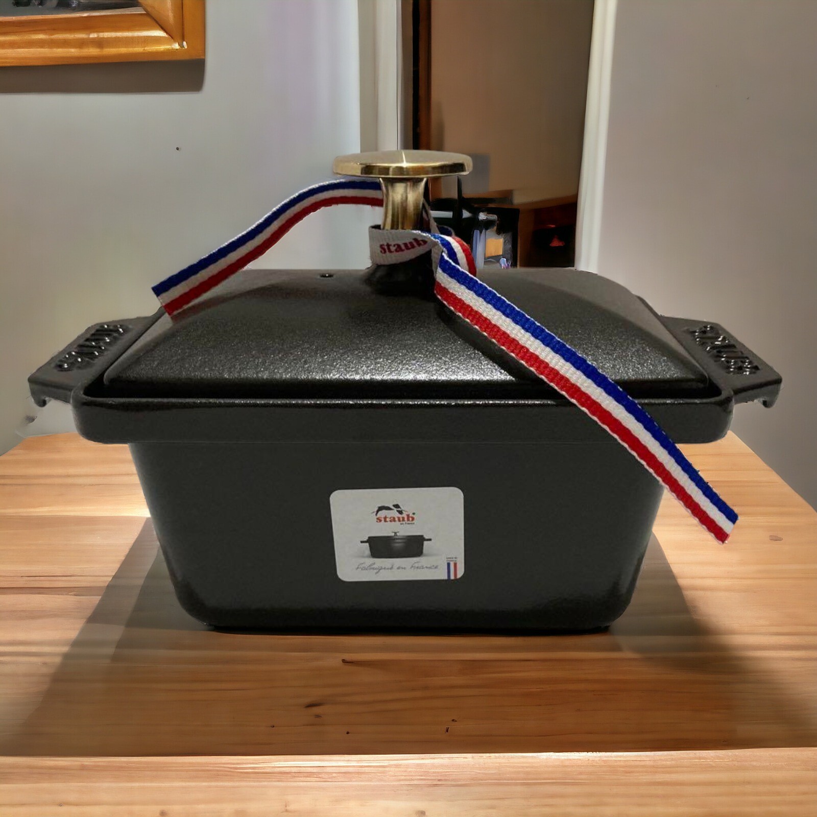 Staub Half terrine black 15×11cm rare NEW JP