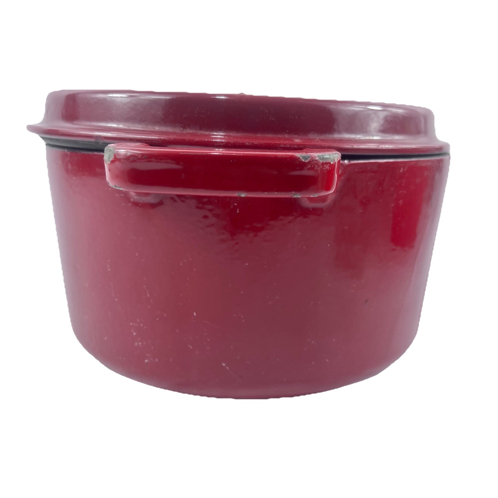 STAUB La Cocotte Deep Red Cast Iron Dutch Oven 4-qt Round #26 France