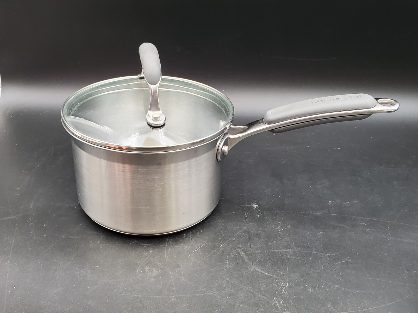 Kitchen Aid 1 & 2 QT Saucepans, 18/10 Stainless Steel, Impact Bonded, w/ Lids