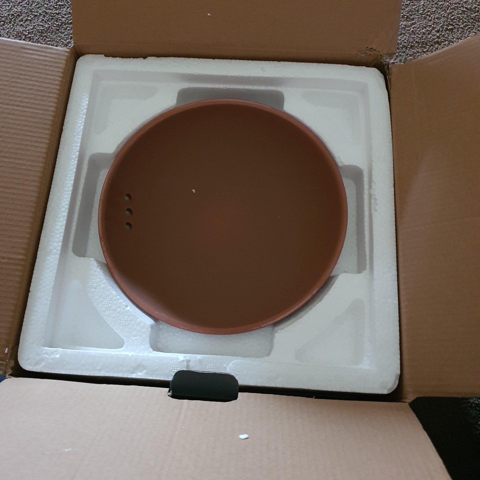 Home Essentials 3.60 QT Brown Clay Pot Cookware For Gas Wood Oven Stoves