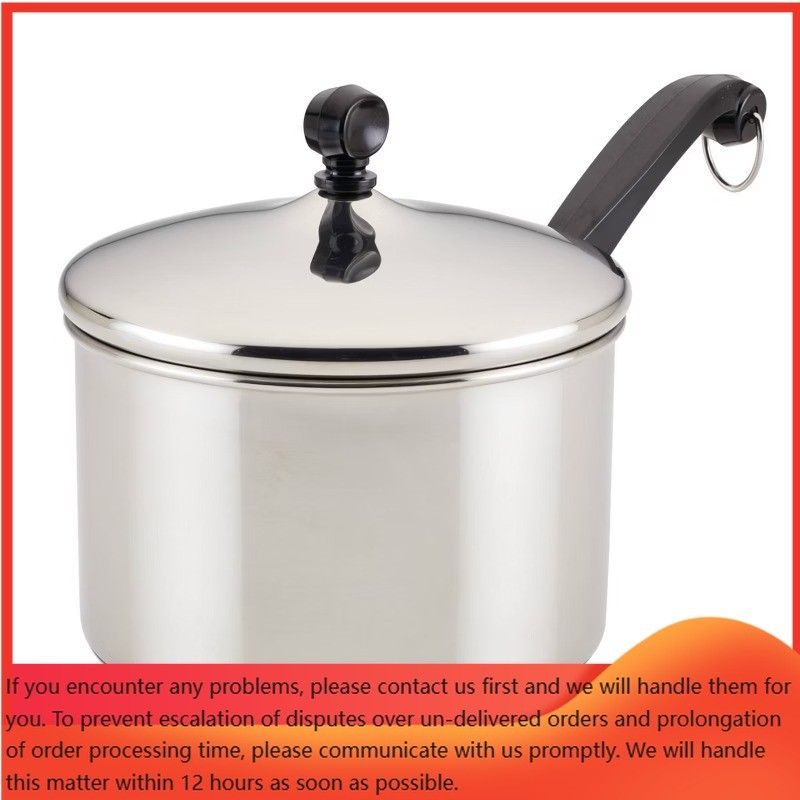 Classic 3qt Covered Saucepan: Stainless Steel, Dishwasher-Safe, Smooth Surface
