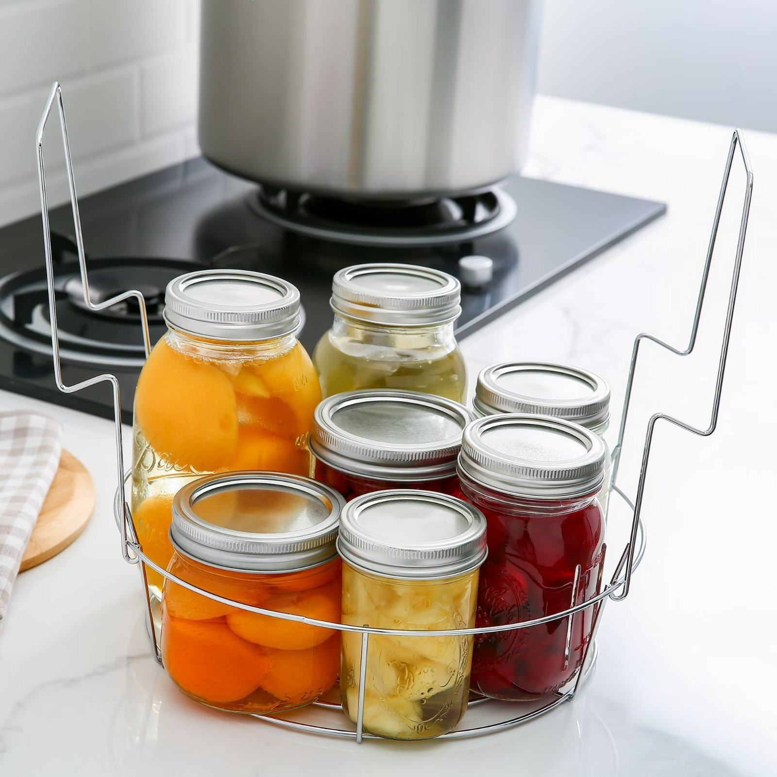 Mainstays 21.5 Quart Stainless Steel Canning Pot with Rack