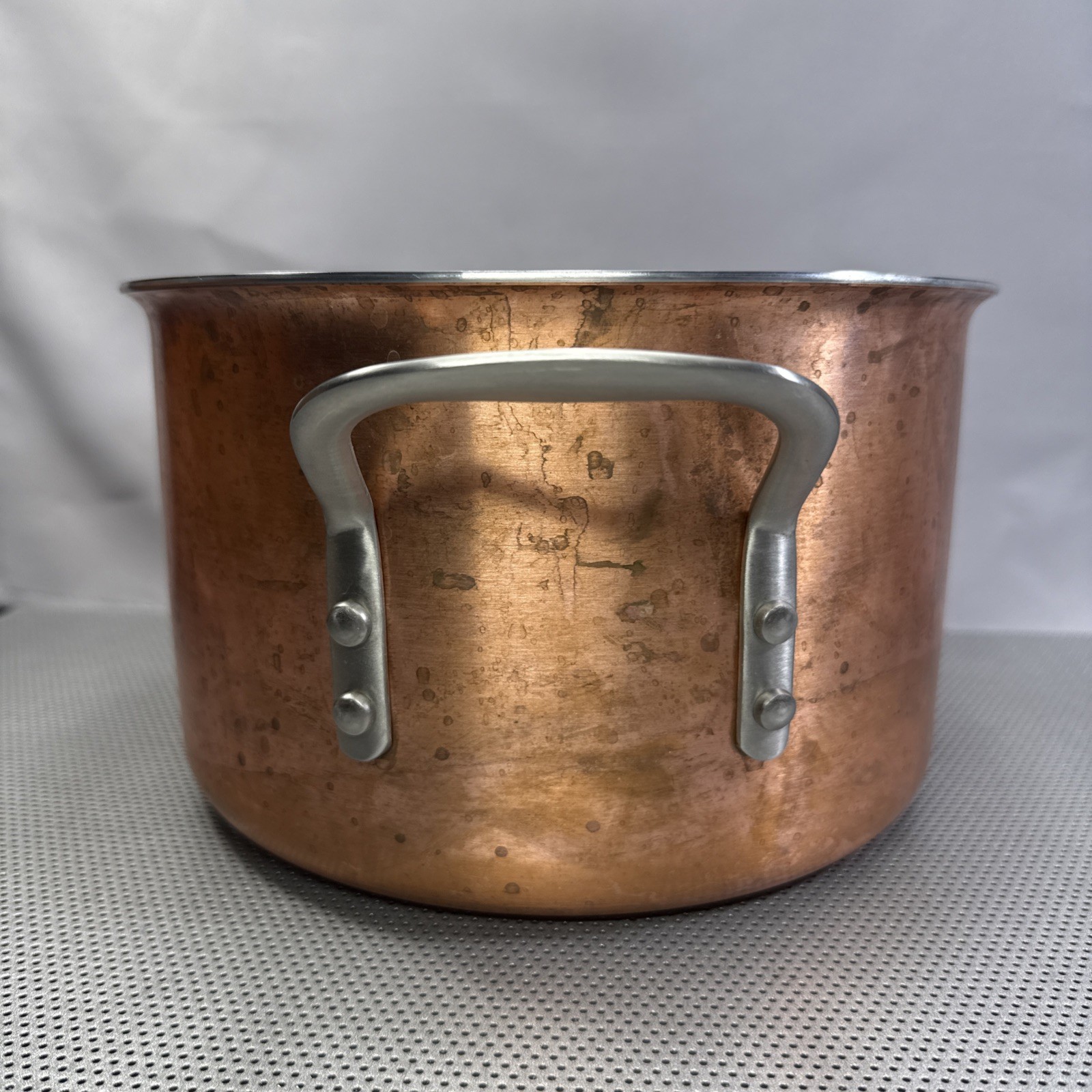 Calphalon Tri-Clad Copper Stainless Steel 6 Qt Stock Pot Dutch Oven~no Lid