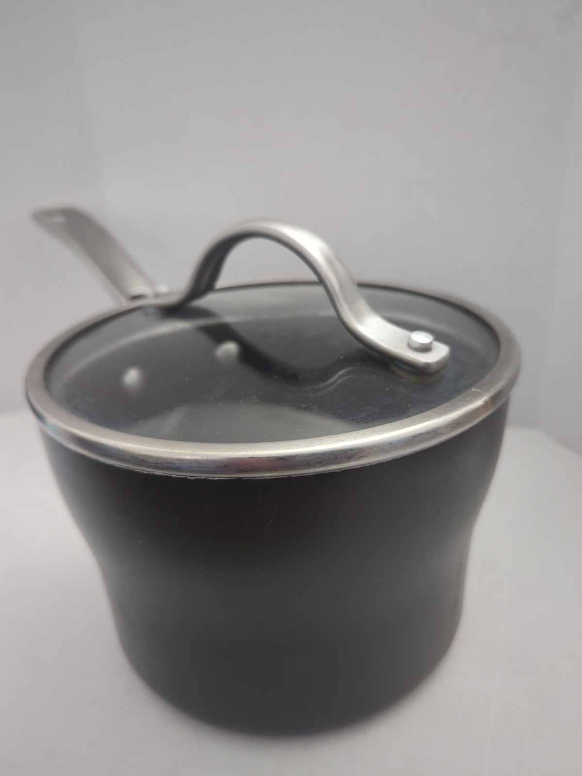 Kirkland Signature 2qt Saucepan Anodized Nonstick Aluminum Sauté Pot & Lid