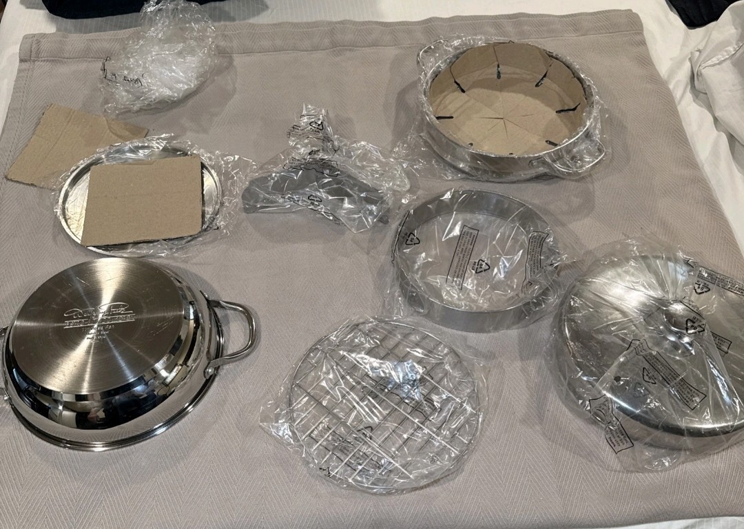 7 Pieces Wolfgang Puck Bistro Elite 11″ Versa Pan Multi-Cooker Stainless Steel