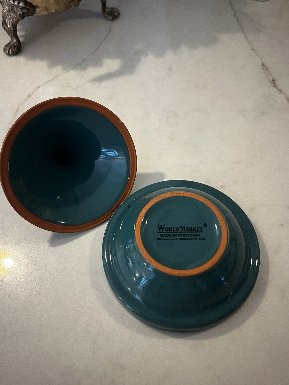World Market Aqua Terracotta Mini Tangine Made In Portugal