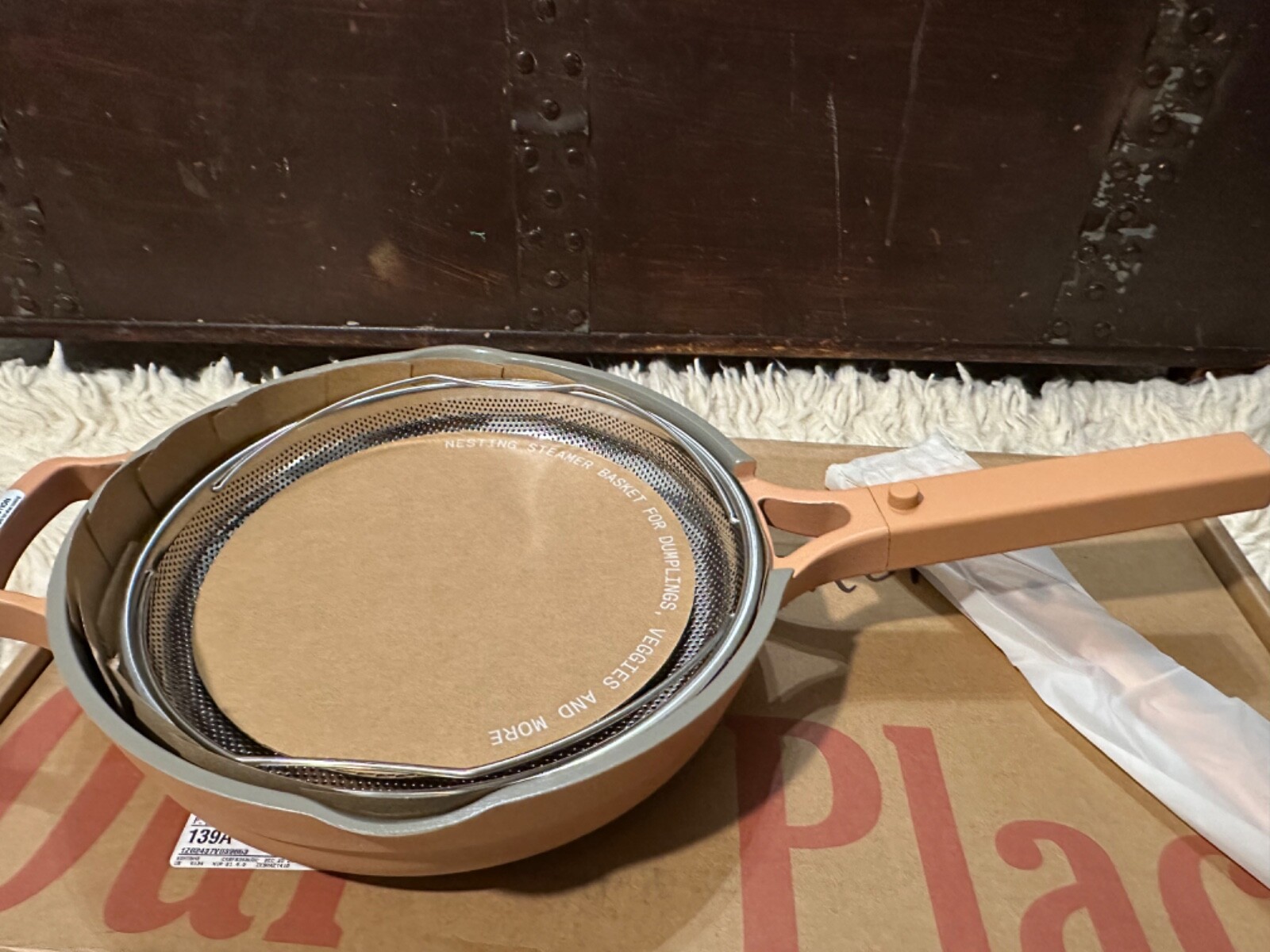 Our Place Always Pan 2.6 Qt 10.5” w/ Wooden Spoon + Steamer Basket -2.0 SPICE