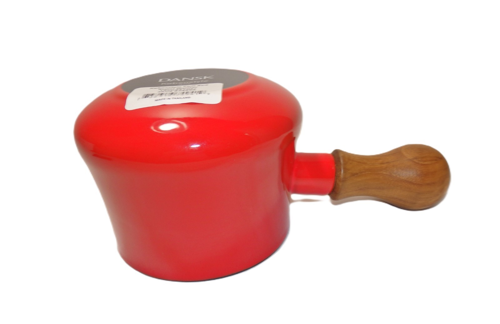Dansk Kobenstyle Chili Red Butter Warmer 19oz Enamel Cast Iron Saucepan NIB