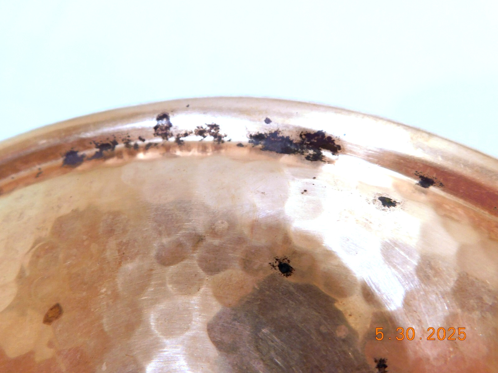 CU Artigiana Hammered Copper 13″ Saucier Pan Italy NEEDS RE-TINNED
