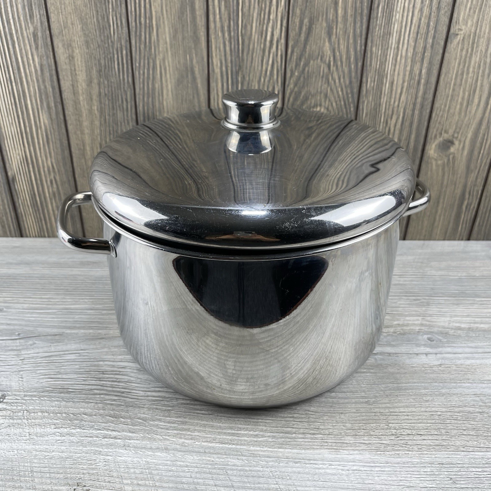 Farberware Millennium Stainless NEVER STICK 8QT Stock Pot Lid 2 Handles USA