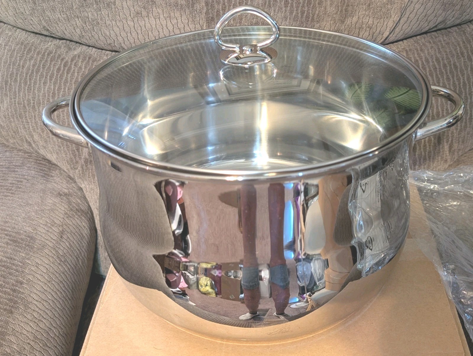 Innova 18/10 Stainless Steel 12 Qt Stock Pot Commercial Cookware With Lid HSN