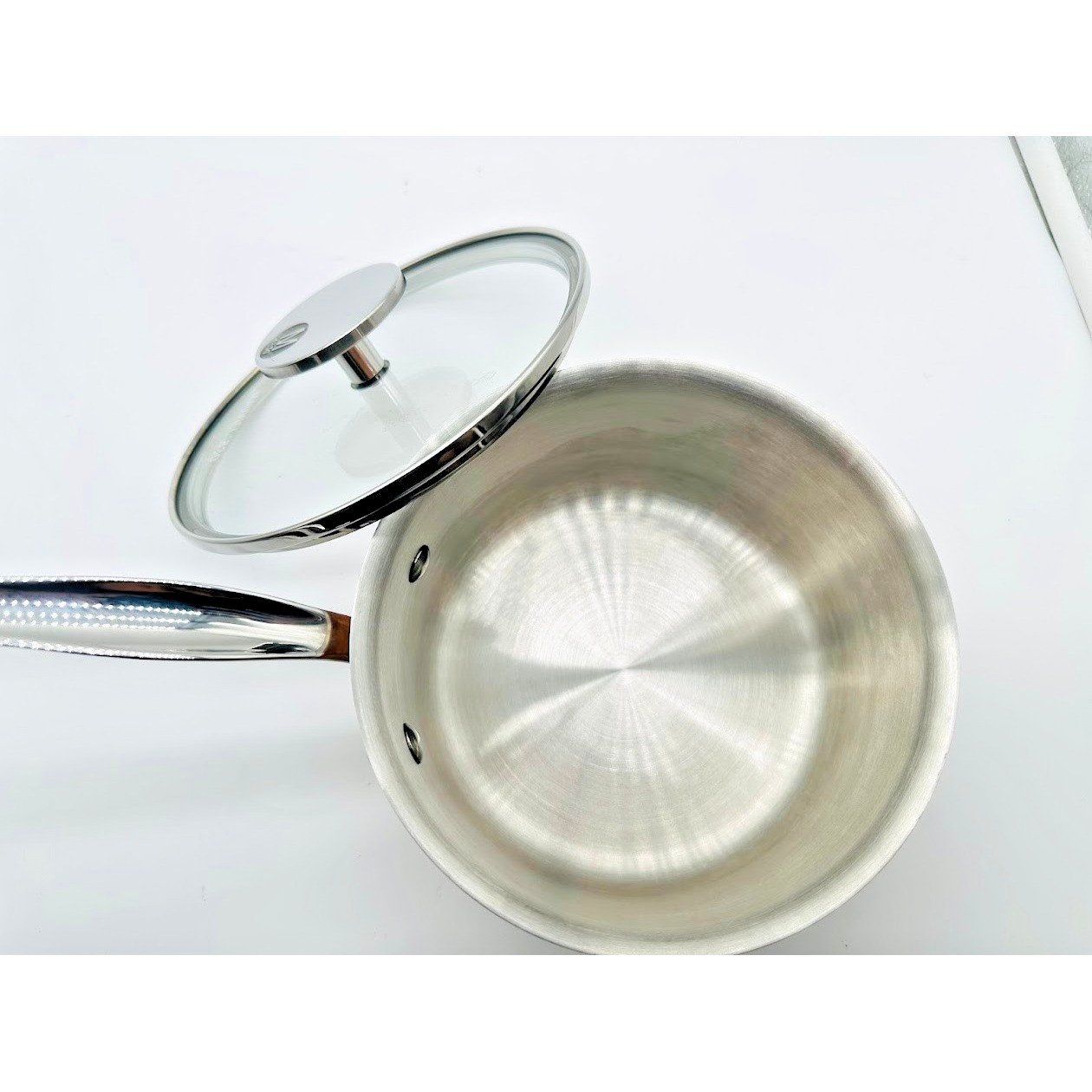 Mauviel 1830 M150S Copper Saucepan with Glass Lid Made in France 1.5mm Stainless