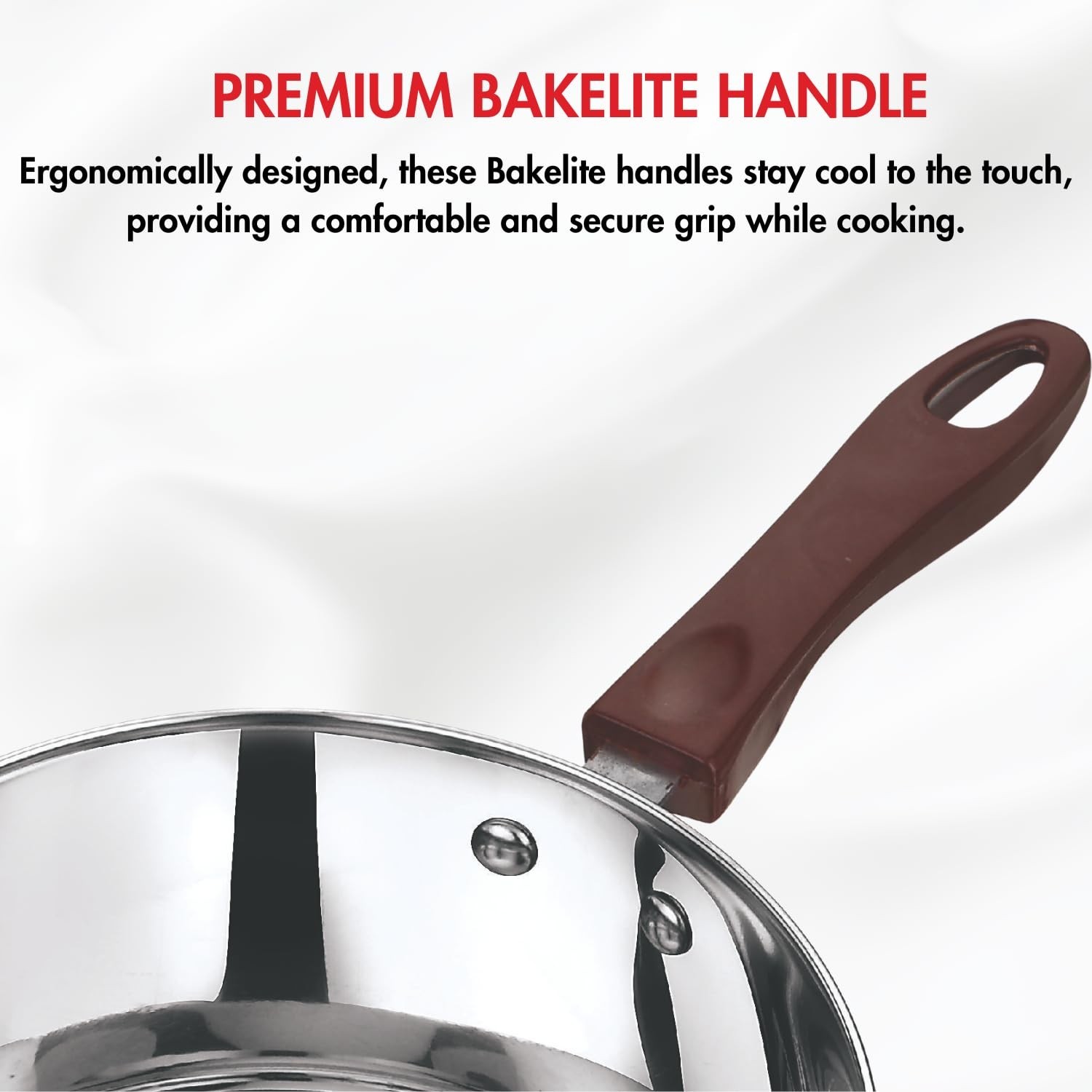 Stainless Steel Regular Saucepan 1.8L & Capsule Bottom Tope 1L with Lid