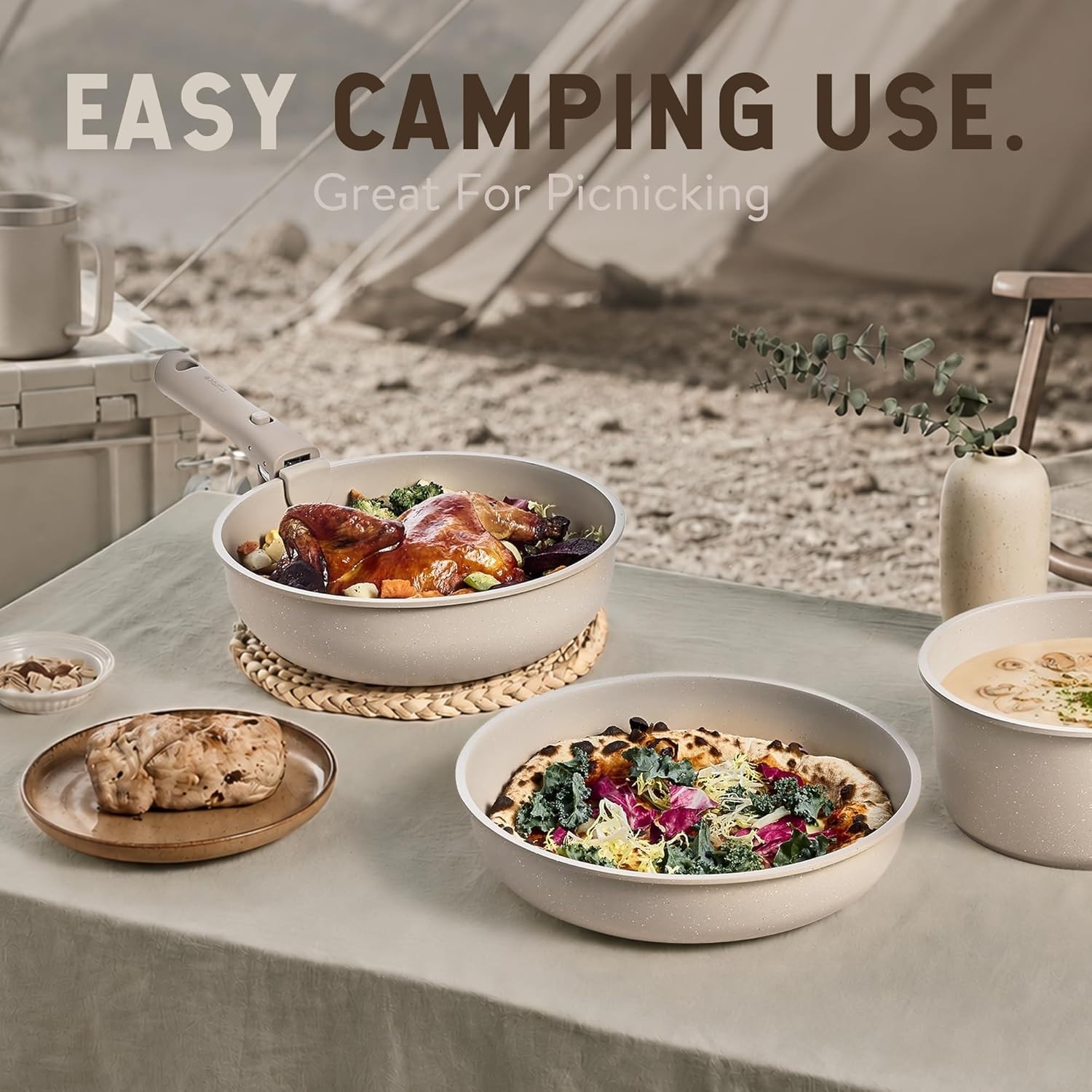 Compact 19-Piece Nonstick Cookware Collection