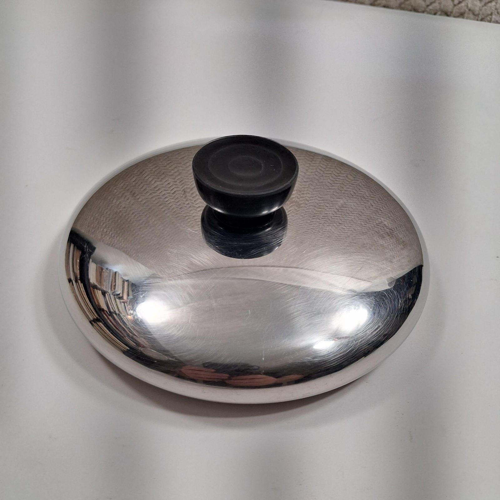 Stainless Steel Saucepan Lid 7 In Silver With Insulated Handle Fits Pot Cooktop
