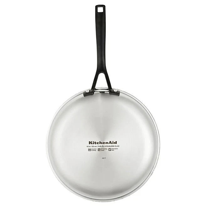KitchenAid 5 Ply Clad Stainless Steel 9-Piece Cookware Set, Polished Stainless S