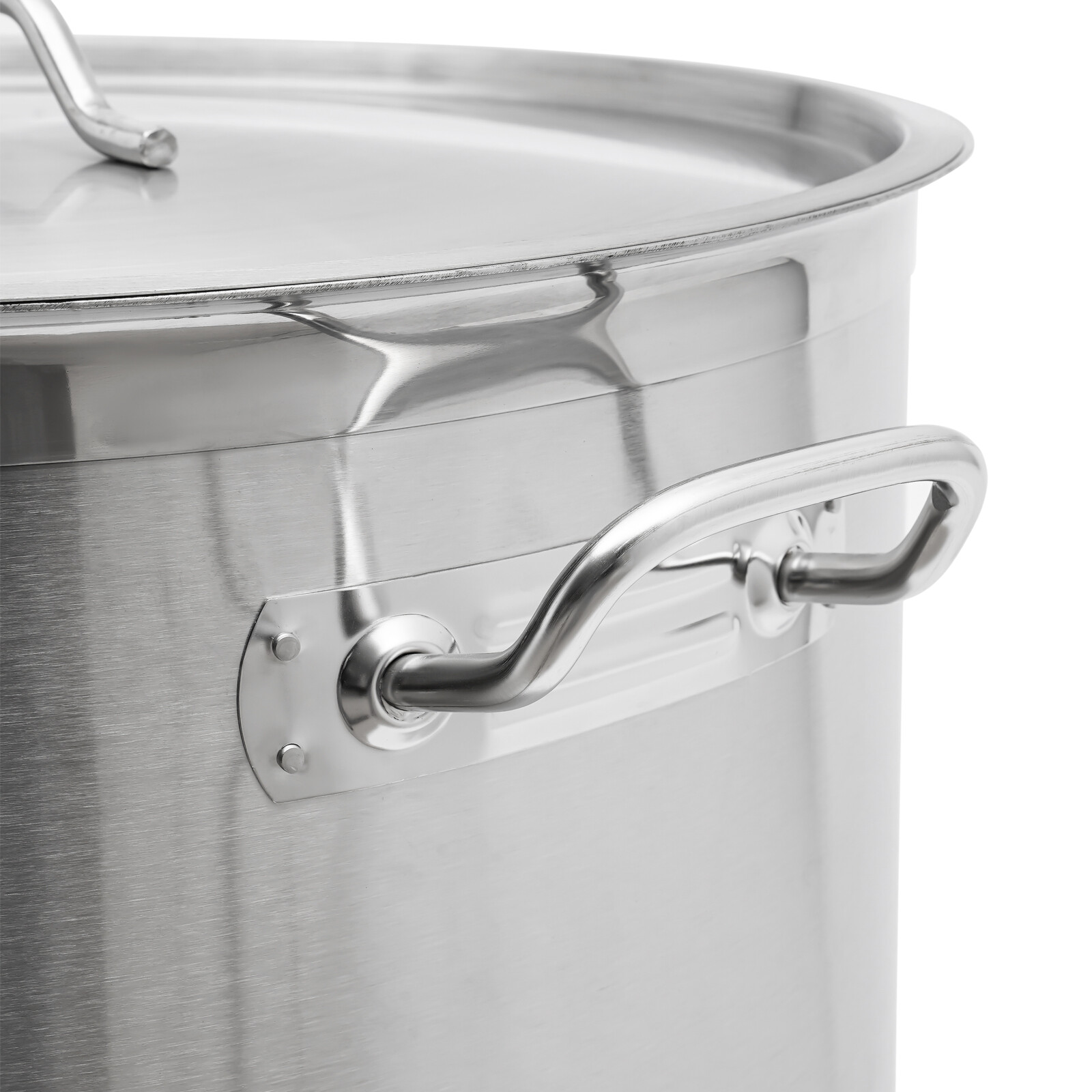 100 Quart Large Stock Pot Stainless Steel w/ Lid for Restaurant Kitchen Cooking