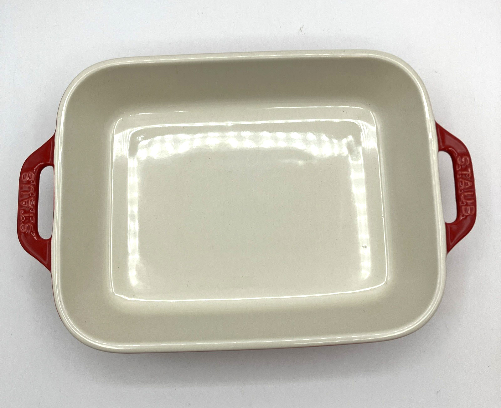 STAUB Ceramic 8.5-inch x 6.5 -inch Rectangular Baking Dish Red Appetizer