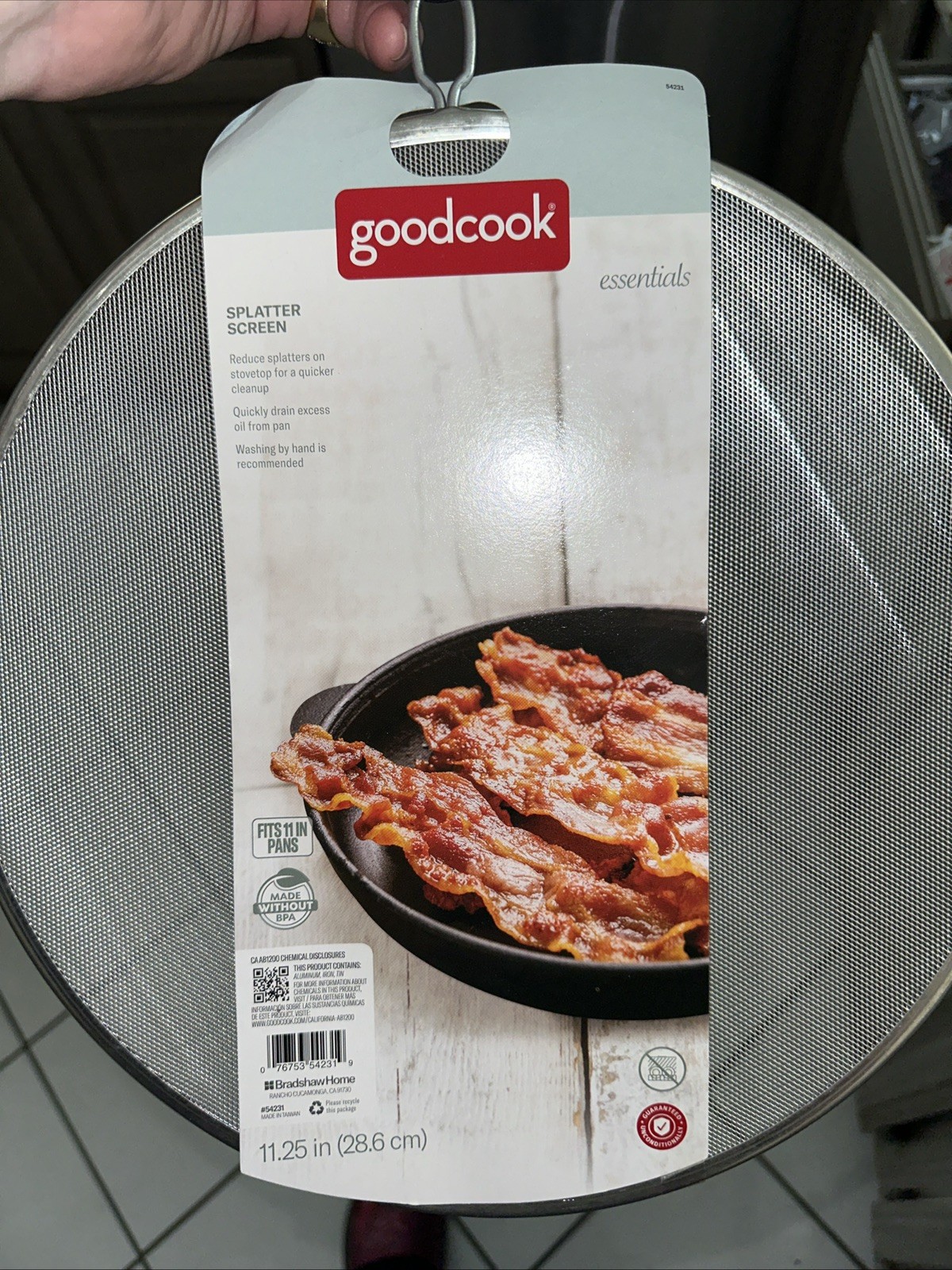Bradshaw Home goodcook essentials 11.25″ Splatter Screen w/Handle