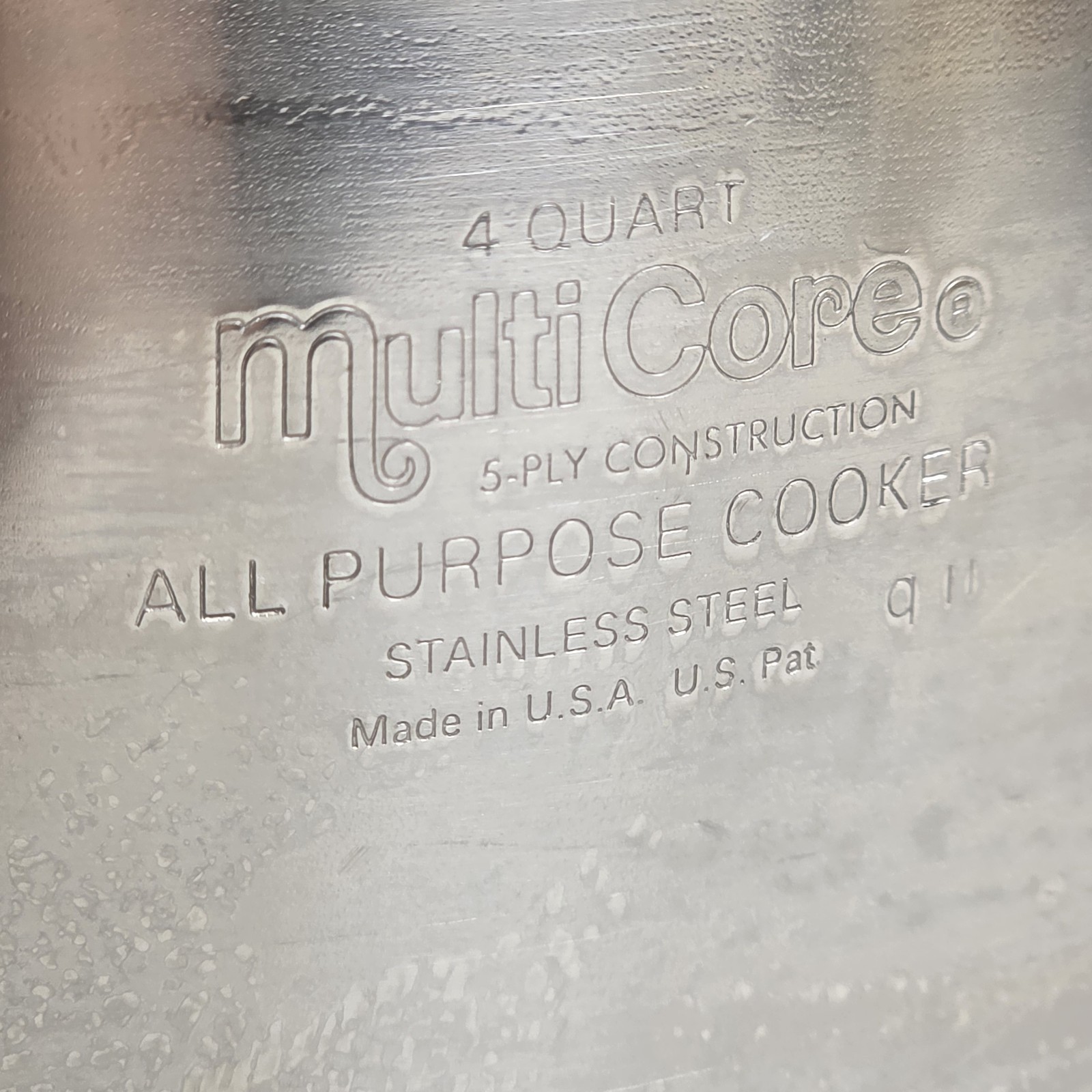 MultiCore 4 Quart Stainless Steel 5-Ply All Purpose Cooker Pot Lustre Vent Lid