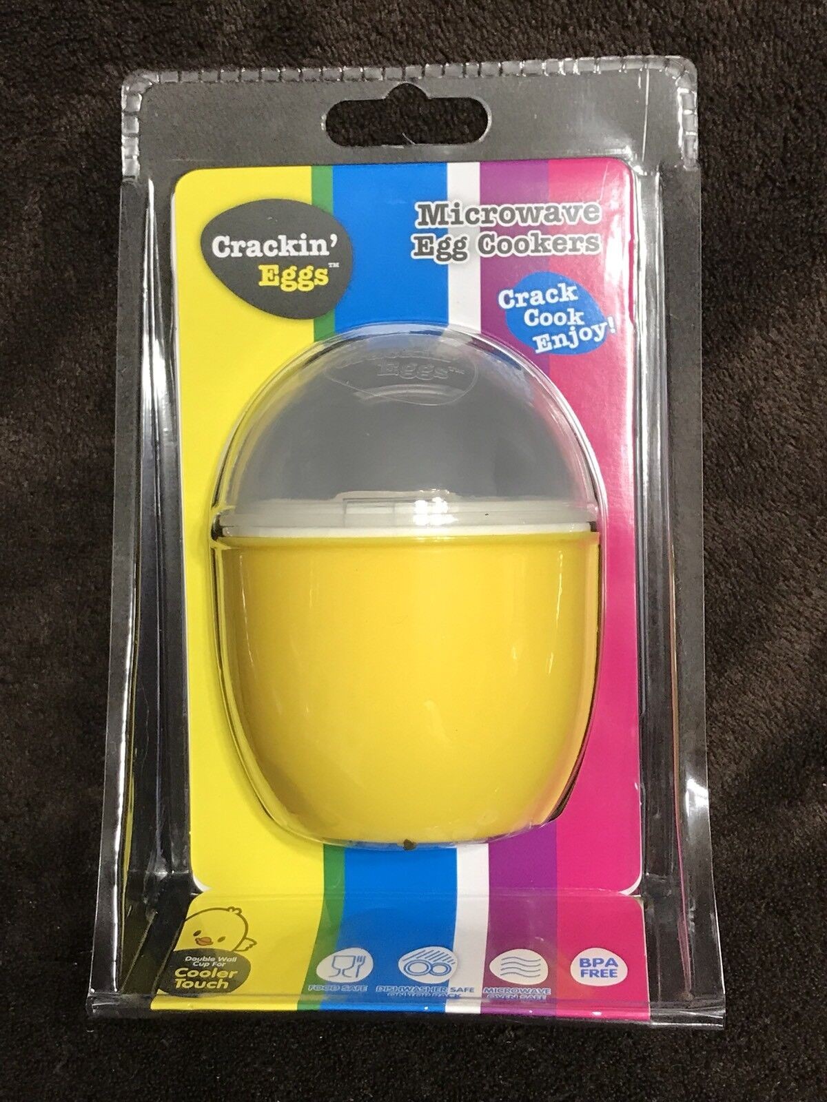 MICROWAVE EGG CRACKIN EGGS COOKERS BPA FREE FOOD EASTER GIFT BREAKFAST YELLOW
