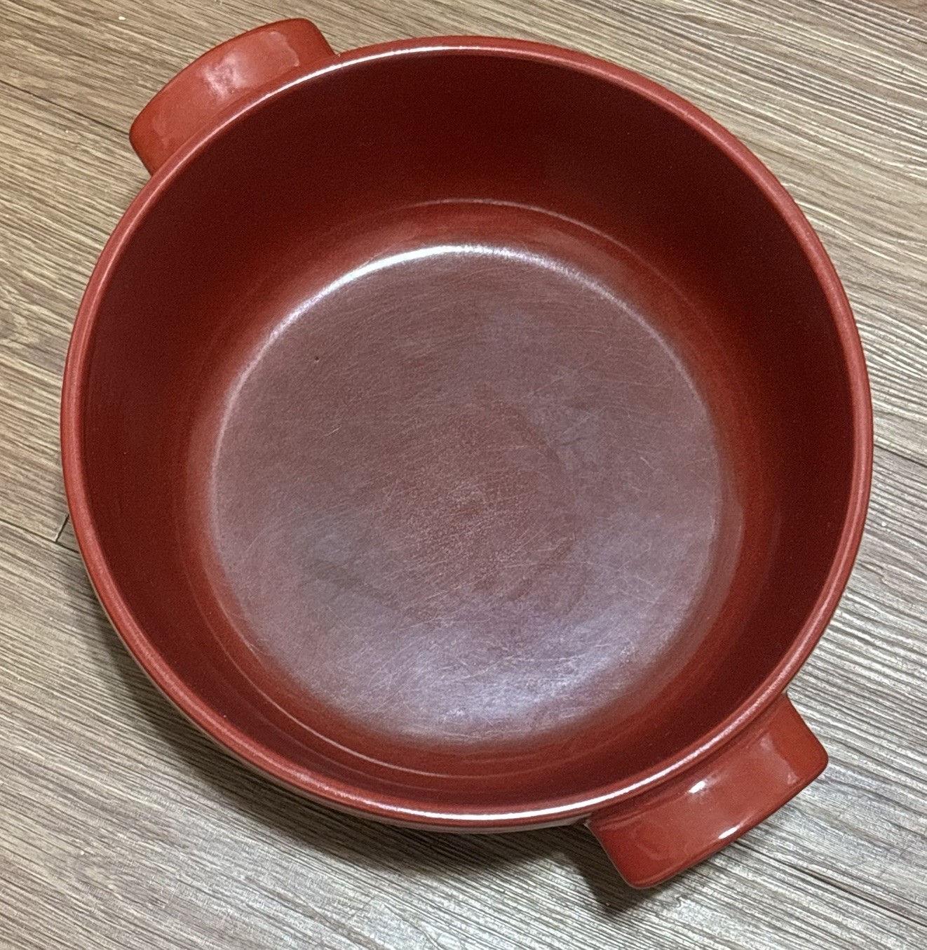 Emile Henry Flame Ceramic 4.2 qt Cocotte Stew Pot Round Dutch Oven Baker Red