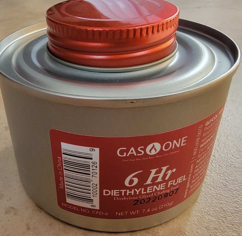 12 pack of 6hr Diethylene Fuel (sterno) Gas One 