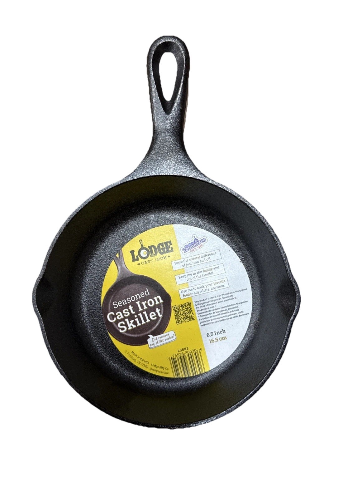 Lodge L3SK3 6-1/2” Cast Iron Skillet With Long Handle