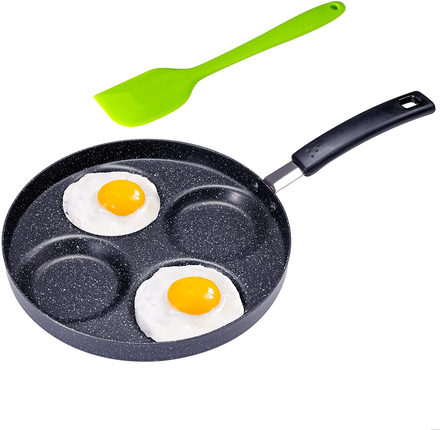 Egg Frying Pan Non Stick Egg Cooker Pan 4 Cup Aluminum NEW