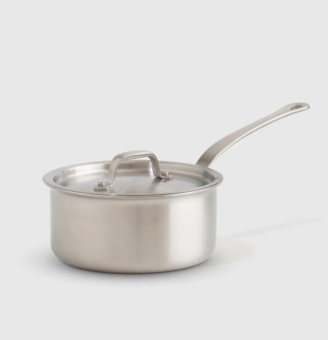NWOT! Quince 3qt- 5ply Stainless Steel Non-Toxic Saucepan Pot With Lid! (10Z)